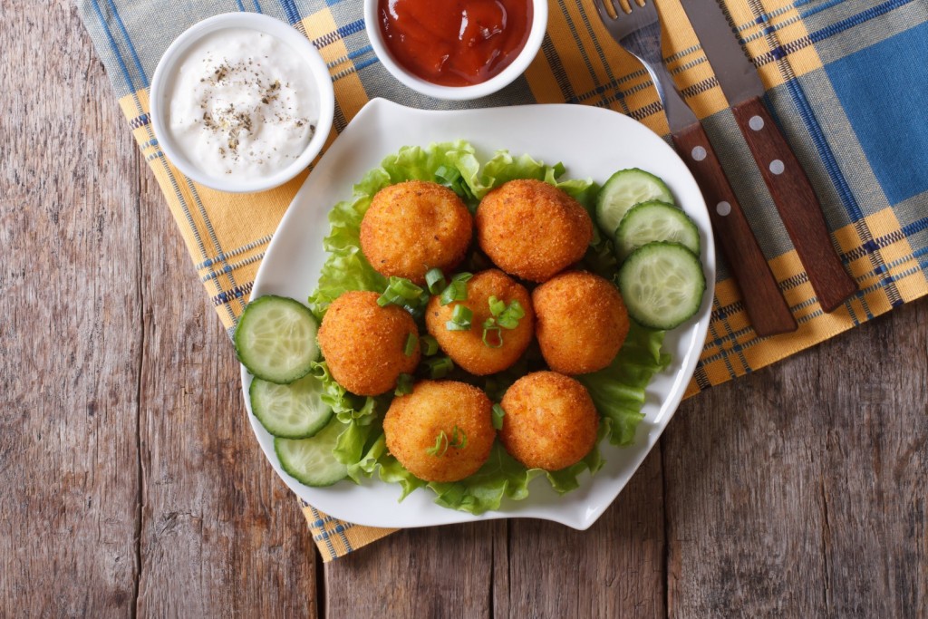 Beignets au chèvre et aux pommes de terre